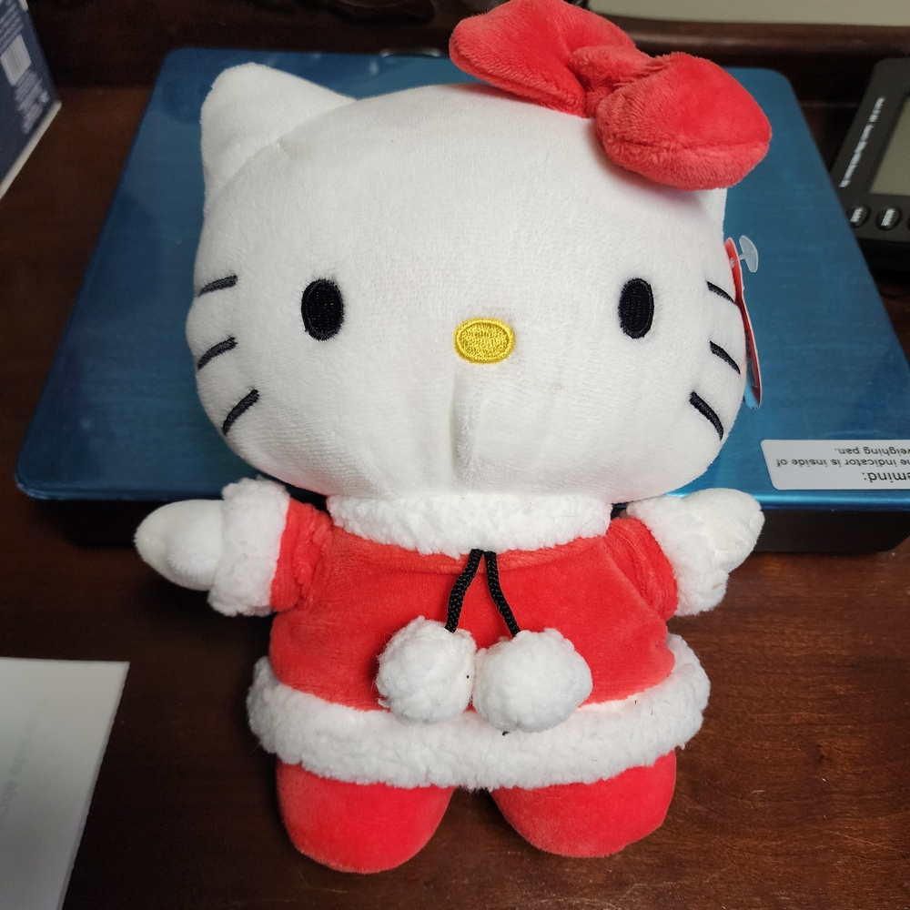 Hello Kitty in Festive Red and White Outfit